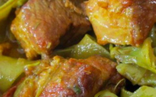 Cari Porc Mange-Tout - Riz/Grains/Piment