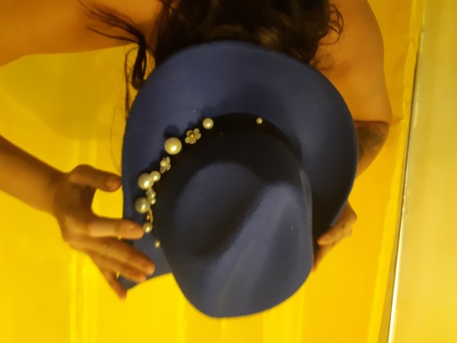 Chapeau feutre bleu