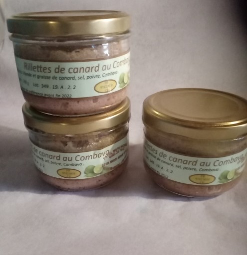 RILLETTES DE CANARD AU COMBAVA